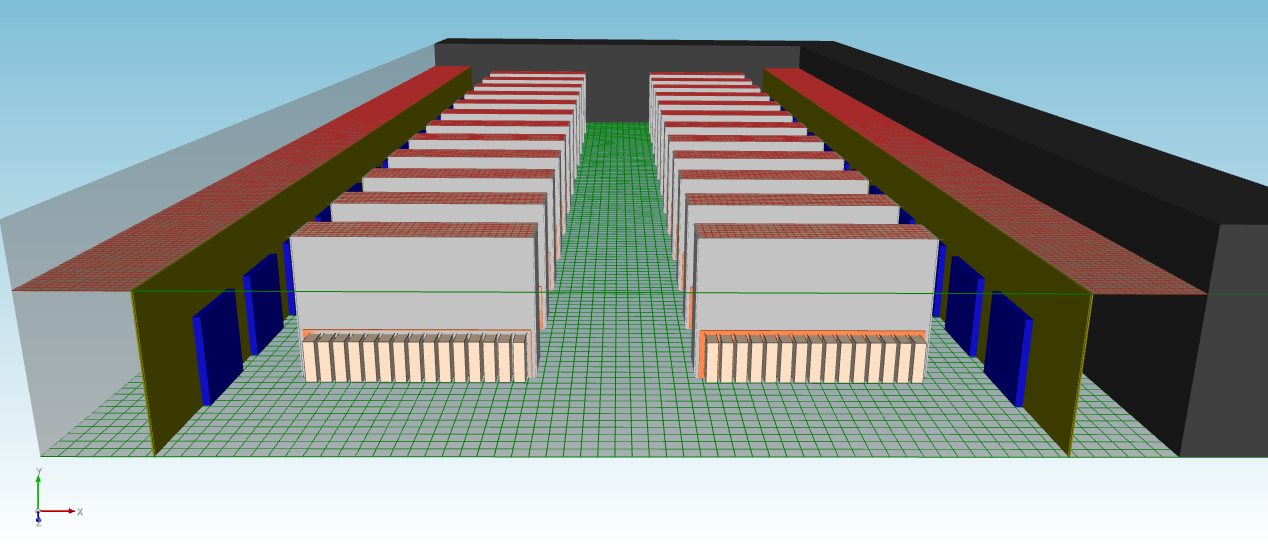 Fan wall, hot aisle contained design