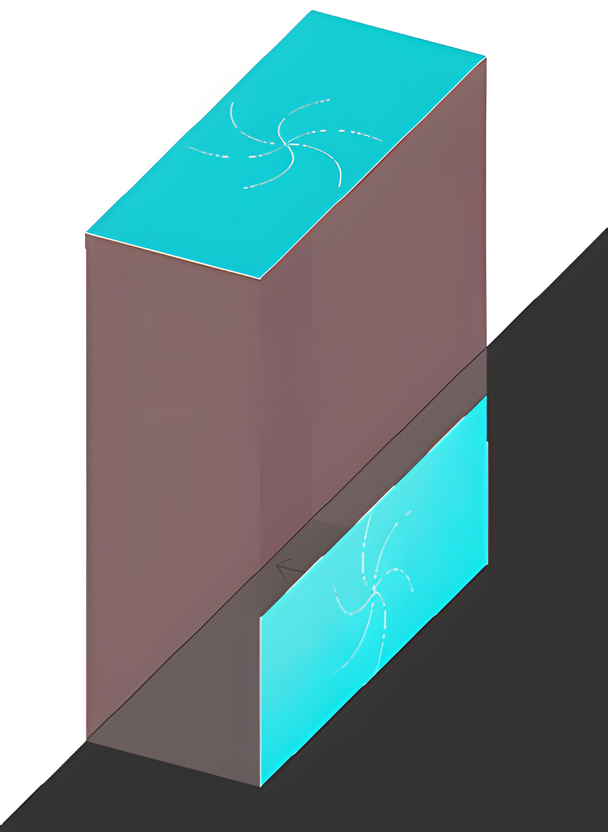 A CRAC consists of a hollow block, a return fan, and one or more supply fans